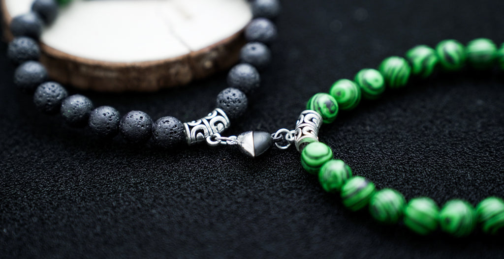 Bracelets Lava & Malachite
