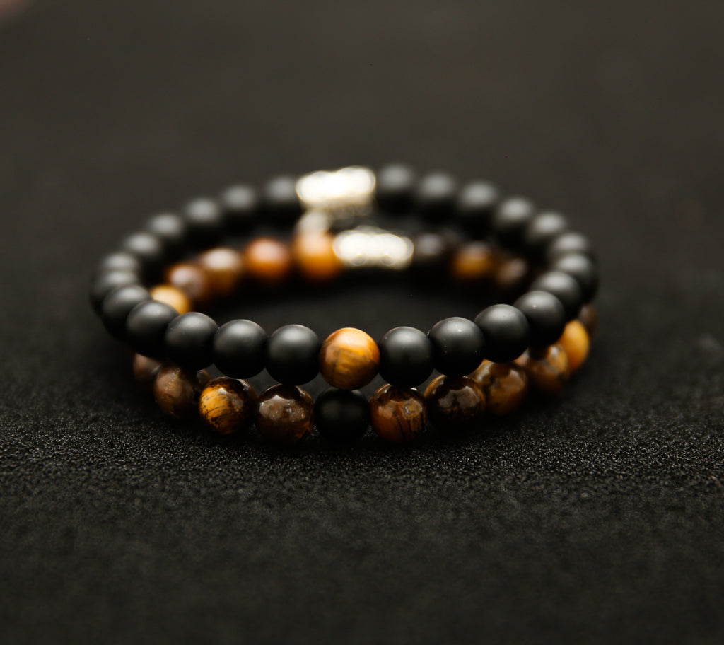 Bracelet d’Amour : Œil de Tigre & Maté