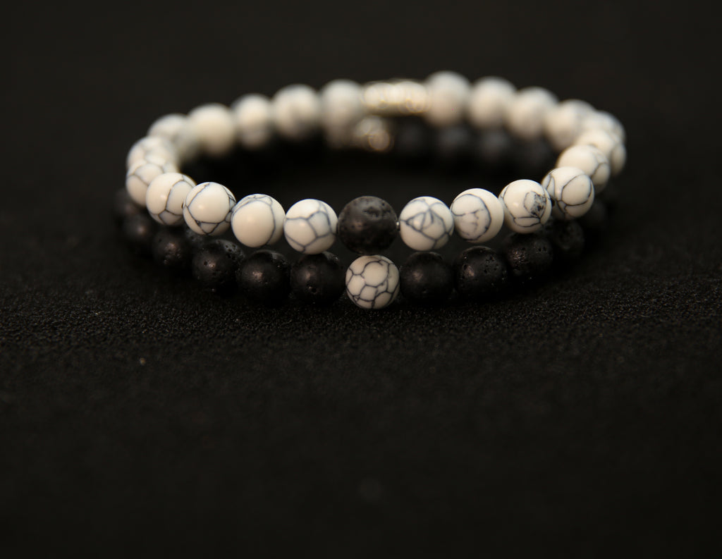 Bracelets d’Howlite & Lava