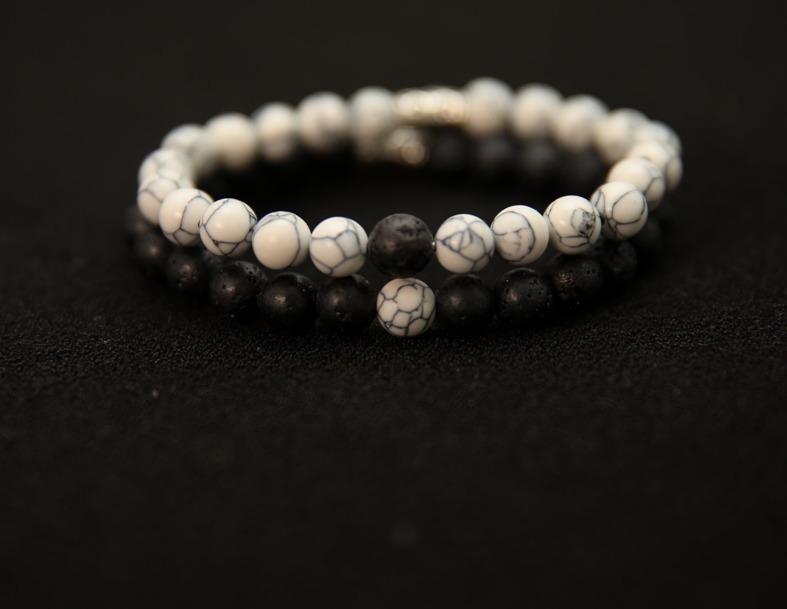 Bracelets d’Howlite & Lava