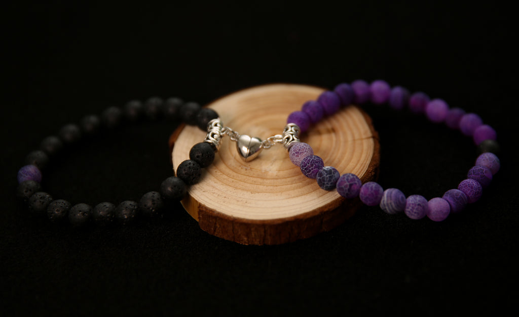 Bracelet de Couple : Lava & Purple