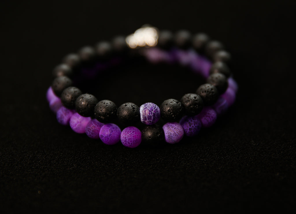 Bracelet de Couple : Lava & Purple